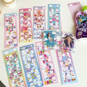 [BUY ONE GET ONE FREE] holographic cute aesthetic bear/bunny series stickers